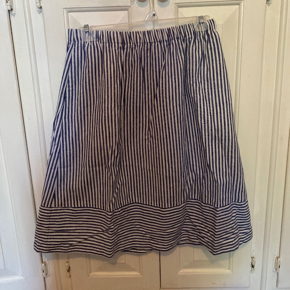 Preppy J. Crew striped Midi Skirt
